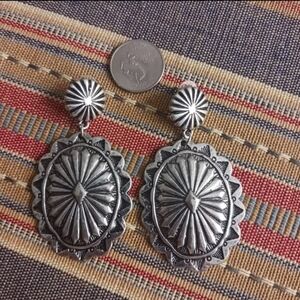 Silver Concho Earrings